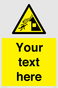 Custom warning roof avalanche